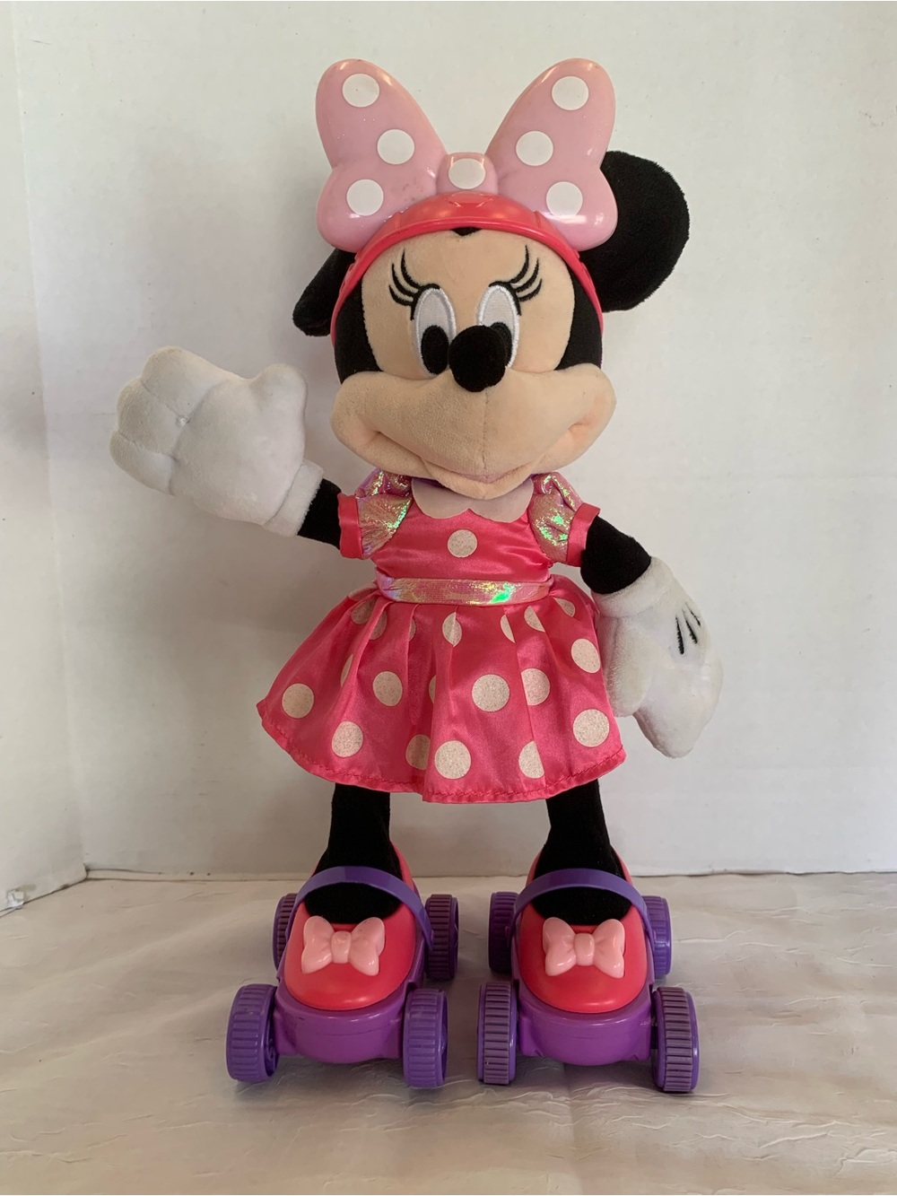 Vintage Minnie Mouse Plush Doll with Roller Skates